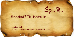 Szedmák Martin névjegykártya